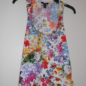 Material Girl Floral Tank Medium Pretty